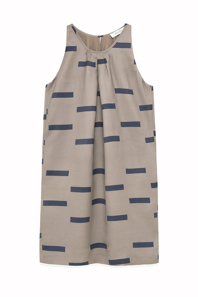 Alicia Dress: Printed Crepe Dress