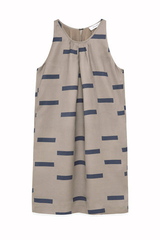 Alicia Dress: Printed Crepe Dress