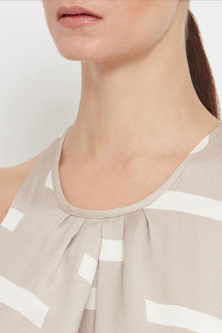 Alicia Dress: Printed Crepe Dress